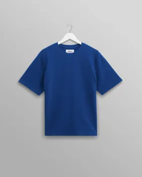 Dean - Blue Textured Organic Cotton T-Shirt