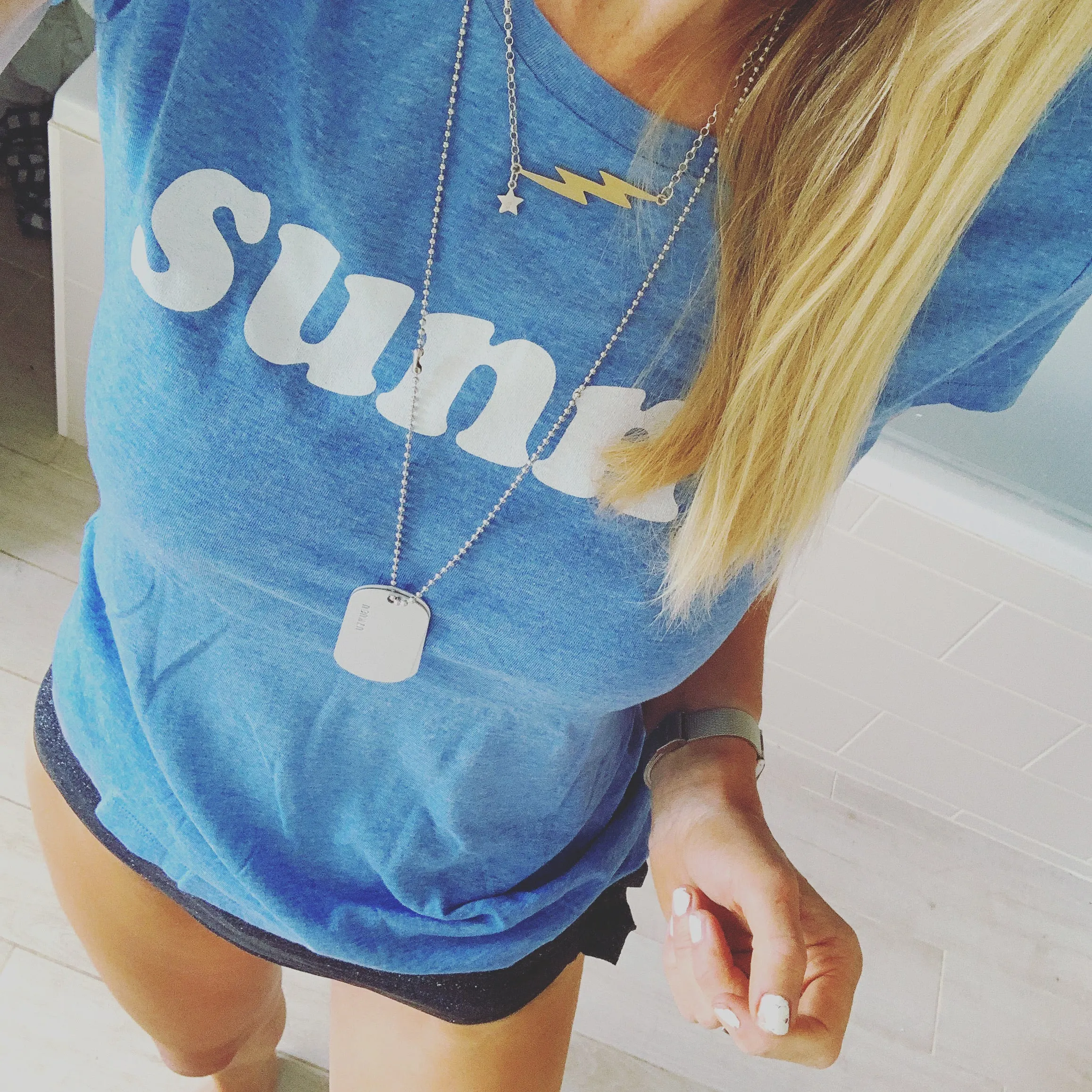 Denim blue SUNNY tee