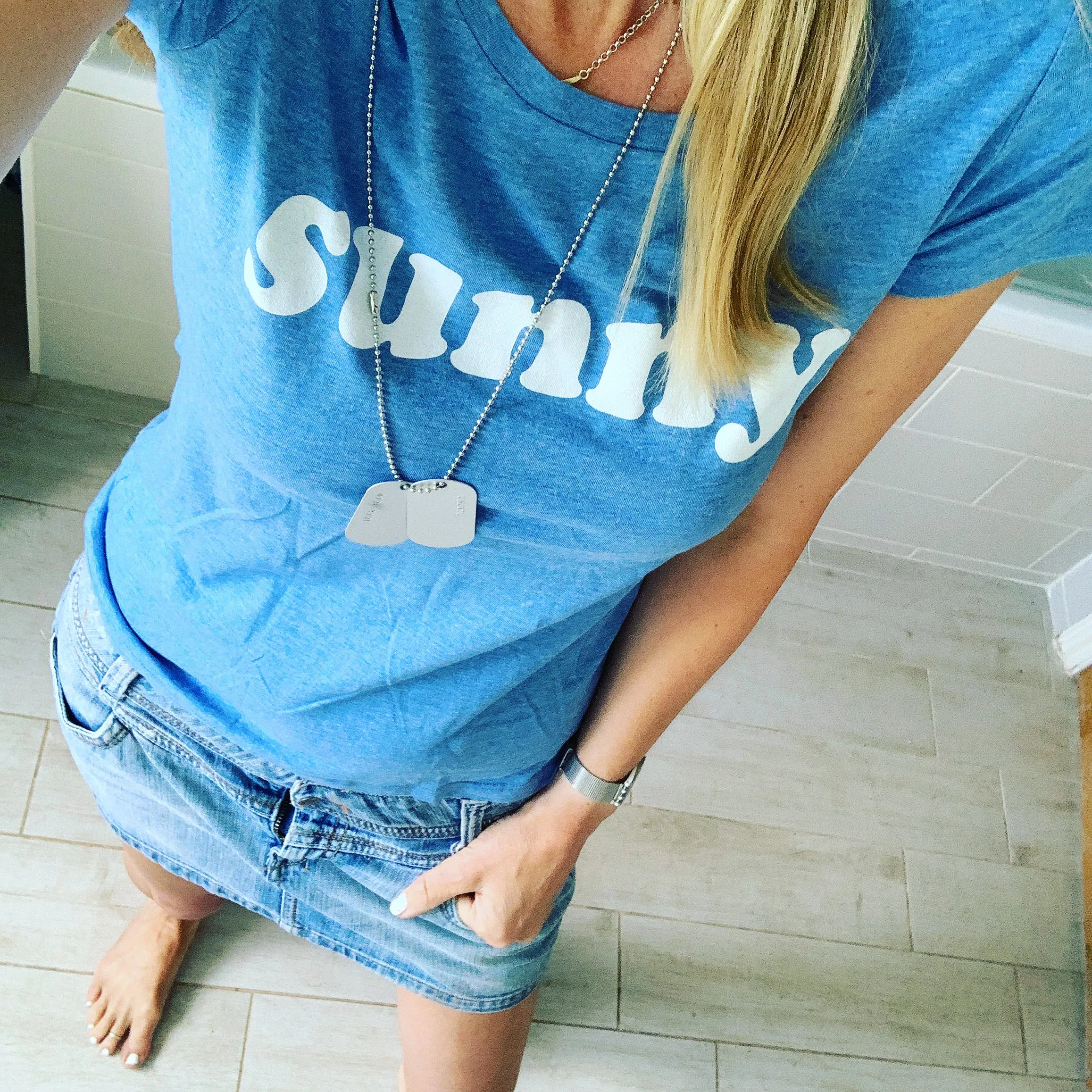 Denim blue SUNNY tee