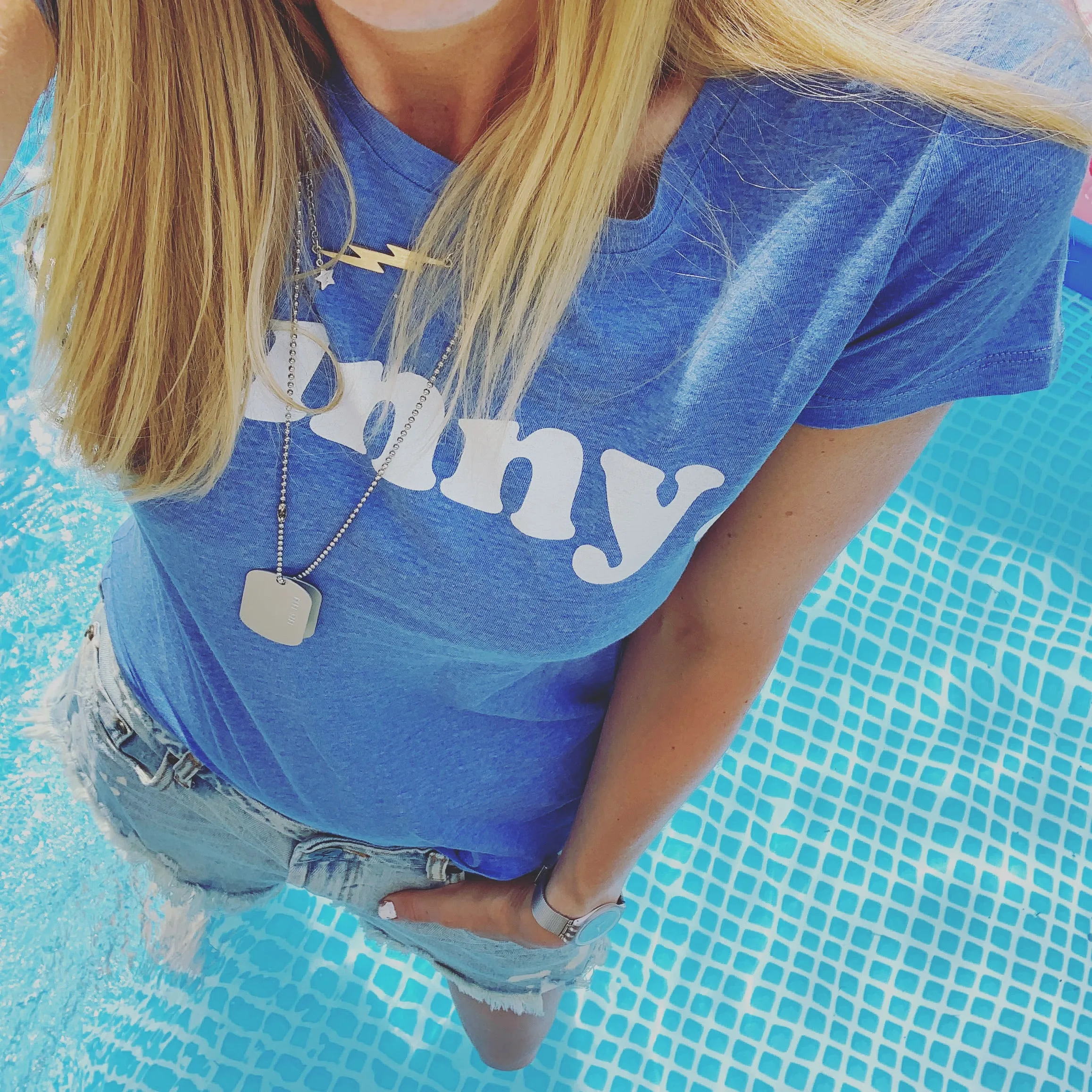 Denim blue SUNNY tee