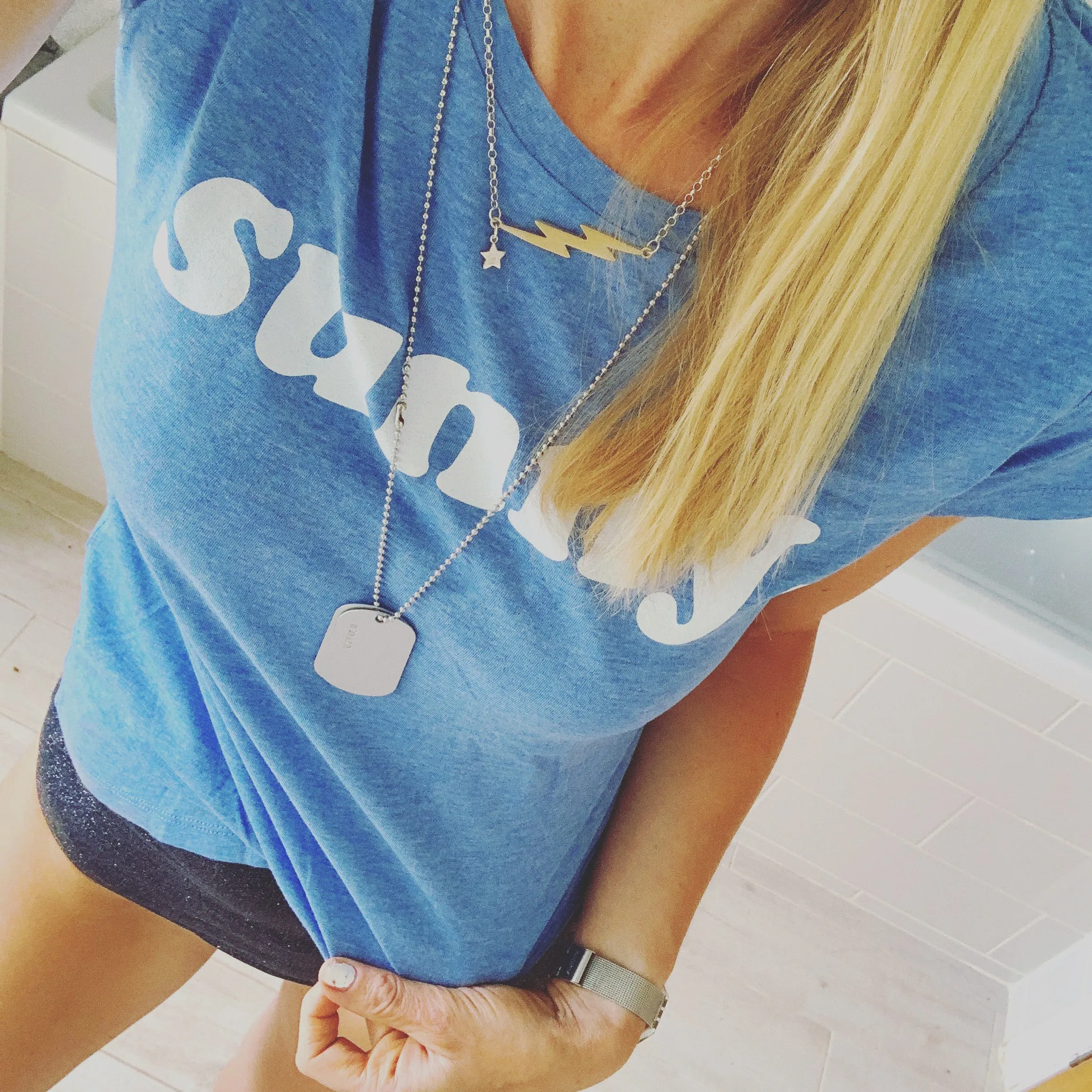 Denim blue SUNNY tee