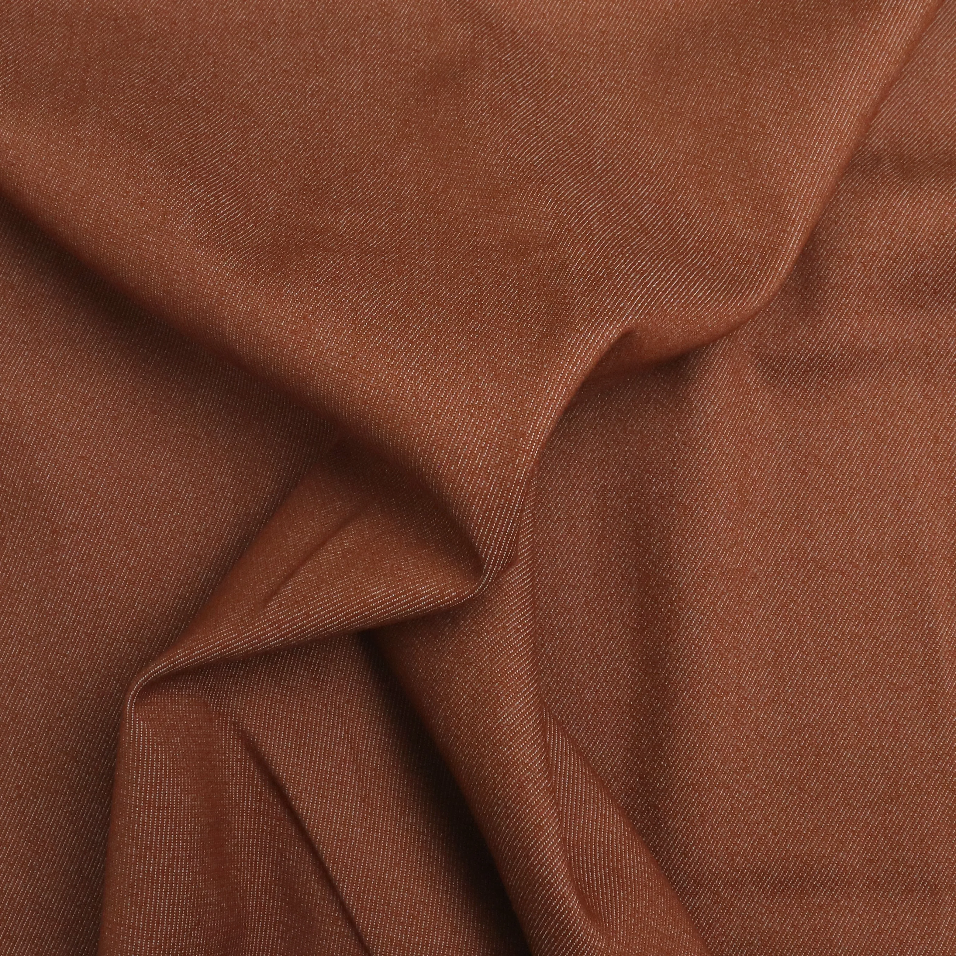 Denim Cotton Stretch - Copper - END OF BOLT 41cm