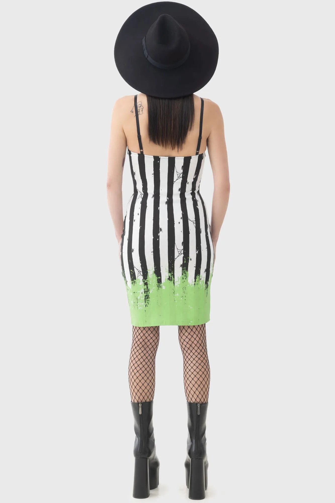 Distressed Stripe Bodycon Dress