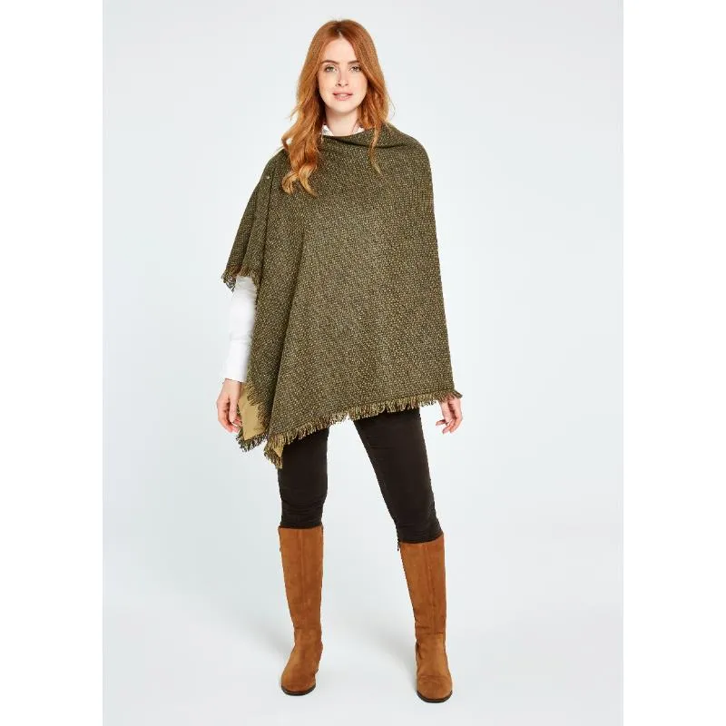 Dubarry Hazelwood Ladies Tweed Poncho - Heath