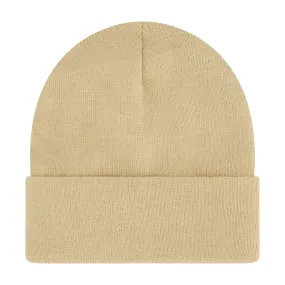 Elowel Beanie Hats for Men and Women - 100% Acrylic Thick Thermal Knit Skull Beanie Winter Hat - Unisex Cuffed Plain Beige Beanie Hat