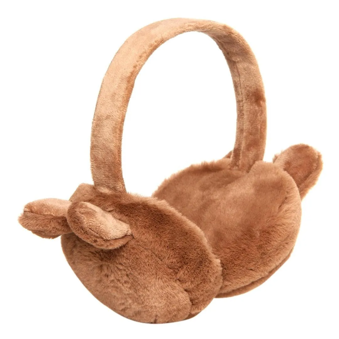 FabSeasons Brown Bunny Winter Outdoor Ear Muffs