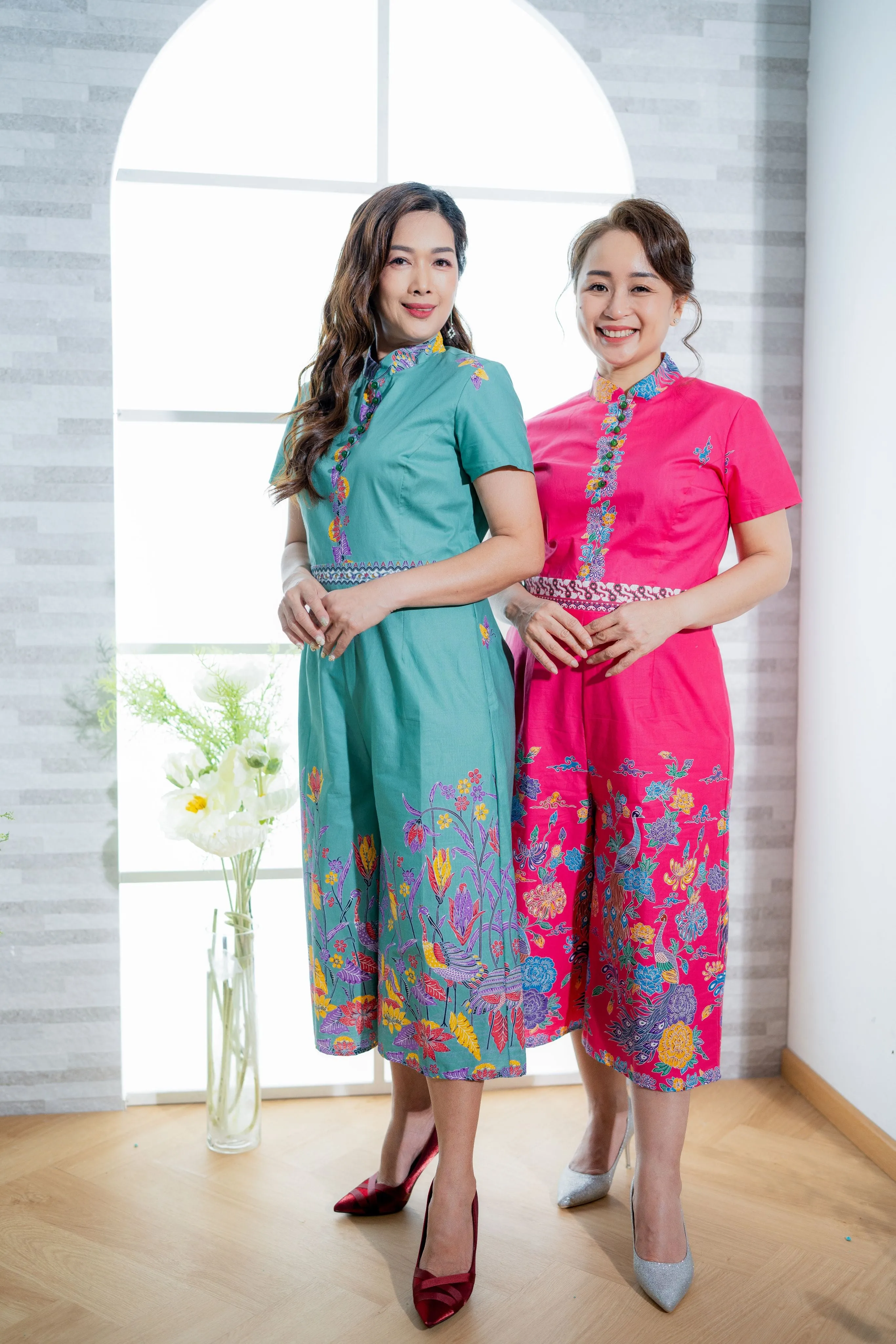 Flower Peranakan Batik Jumpsuit