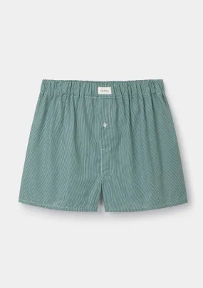 Forest Green Check Cotton Boxer Shorts