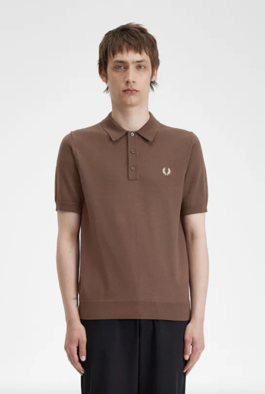 Fred Perry Classic Knitted Shirt/Carrington Brick - SS24 SALE