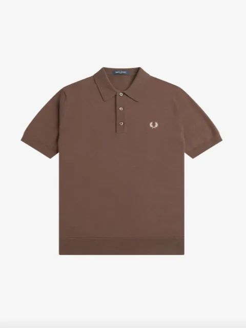 Fred Perry Classic Knitted Shirt/Carrington Brick - SS24 SALE