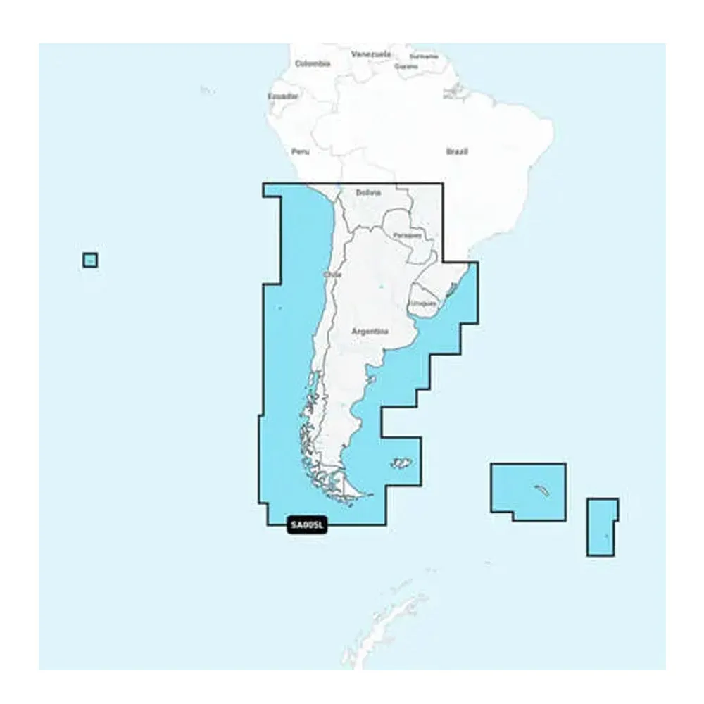 Garmin Navionics  NSSA005L - Chile, Argentina  Easter Island - Marine Chart [010-C1286-20]