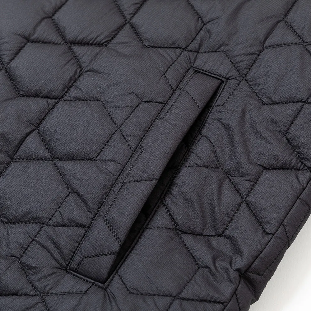 GEOMETRIC PATTERN QUILTING TRACK JACKET