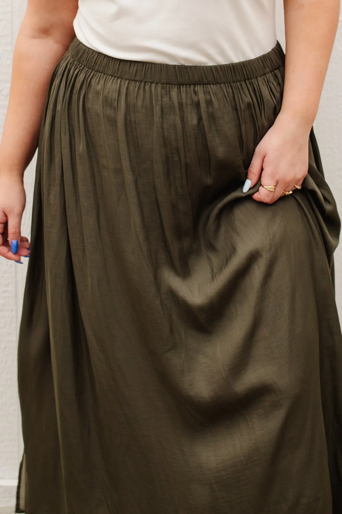 Get Away Maxi Skirt in Olive