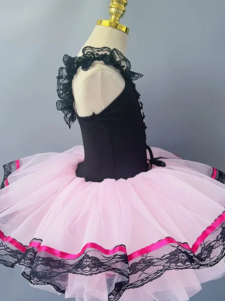 Girls Dance Tutu Skirt Costumes Professional Performance Ballet Attire