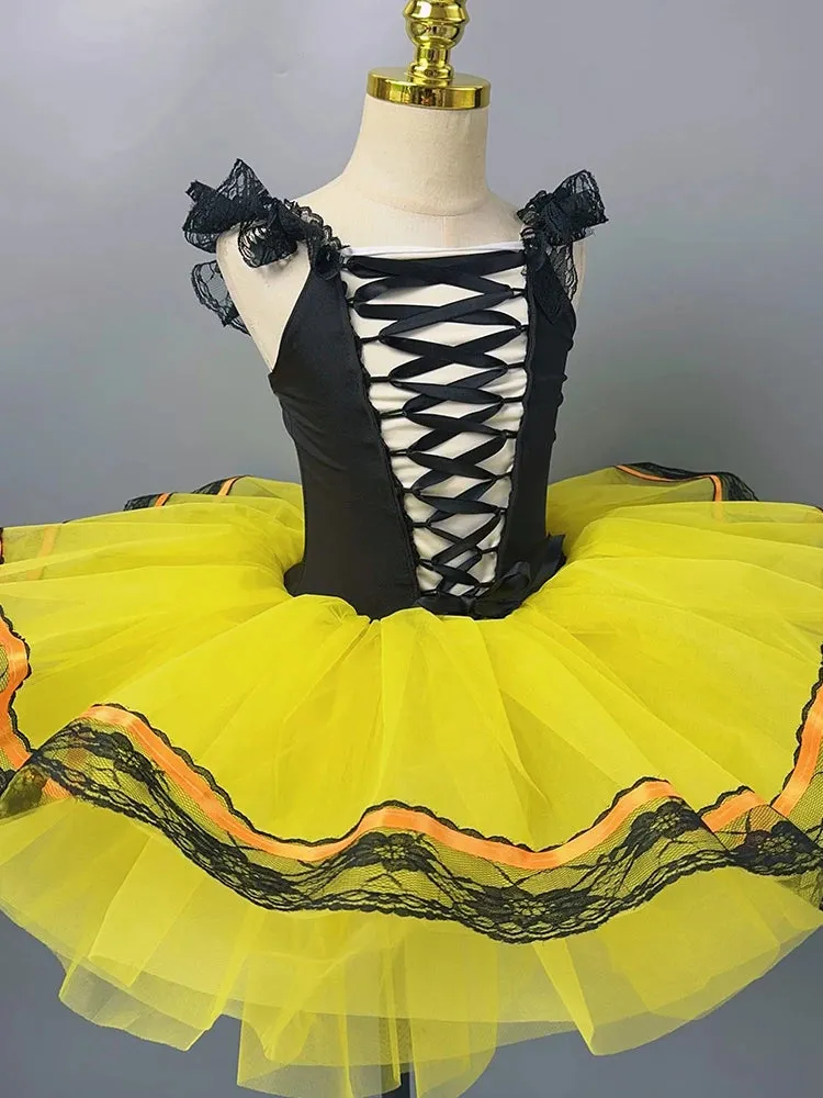 Girls Dance Tutu Skirt Costumes Professional Performance Ballet Attire