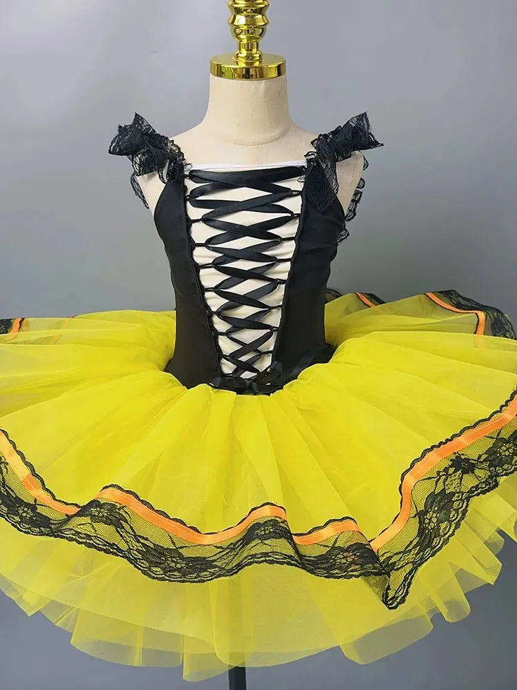 Girls Dance Tutu Skirt Costumes Professional Performance Ballet Attire