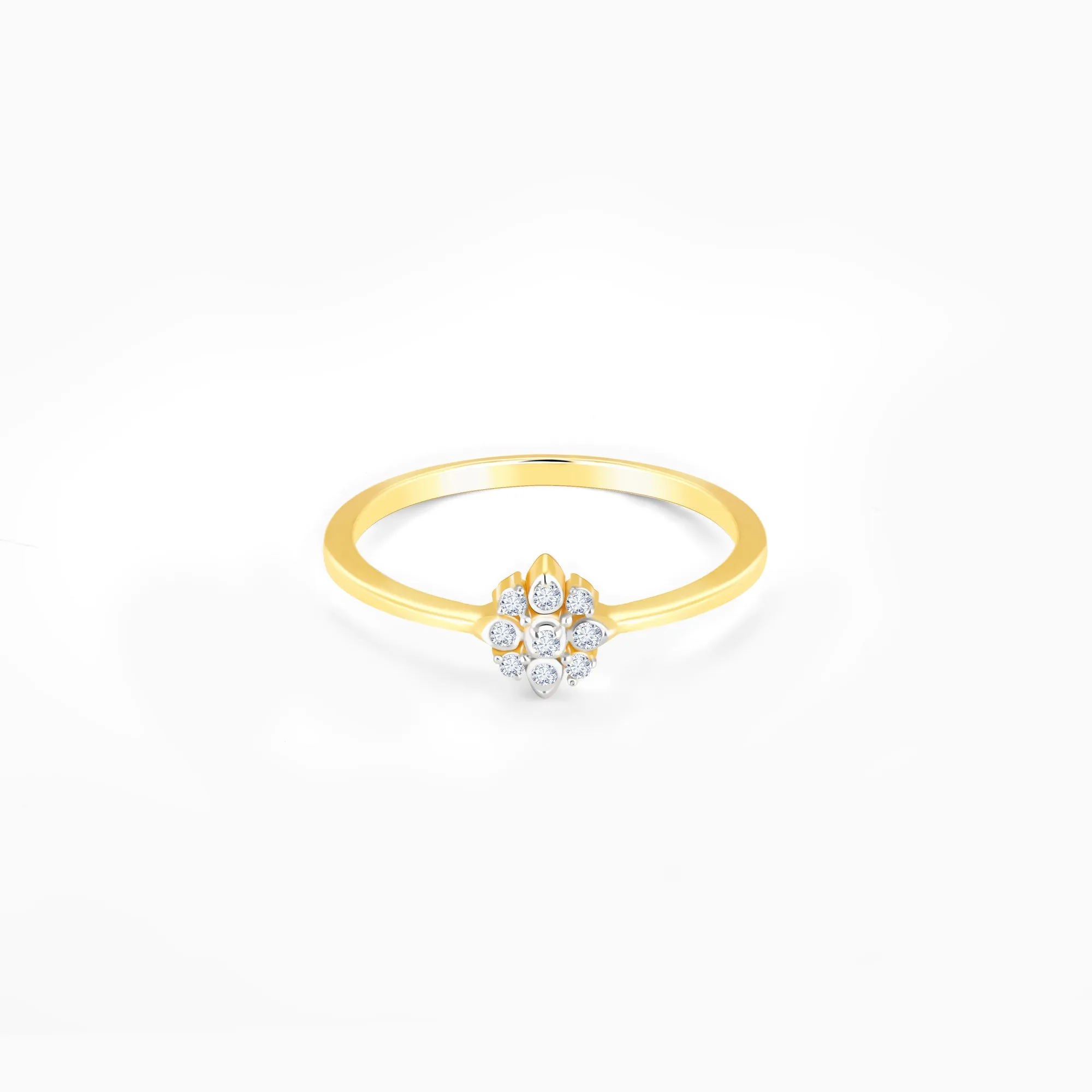 Gold Petal Perfection Diamond Ring