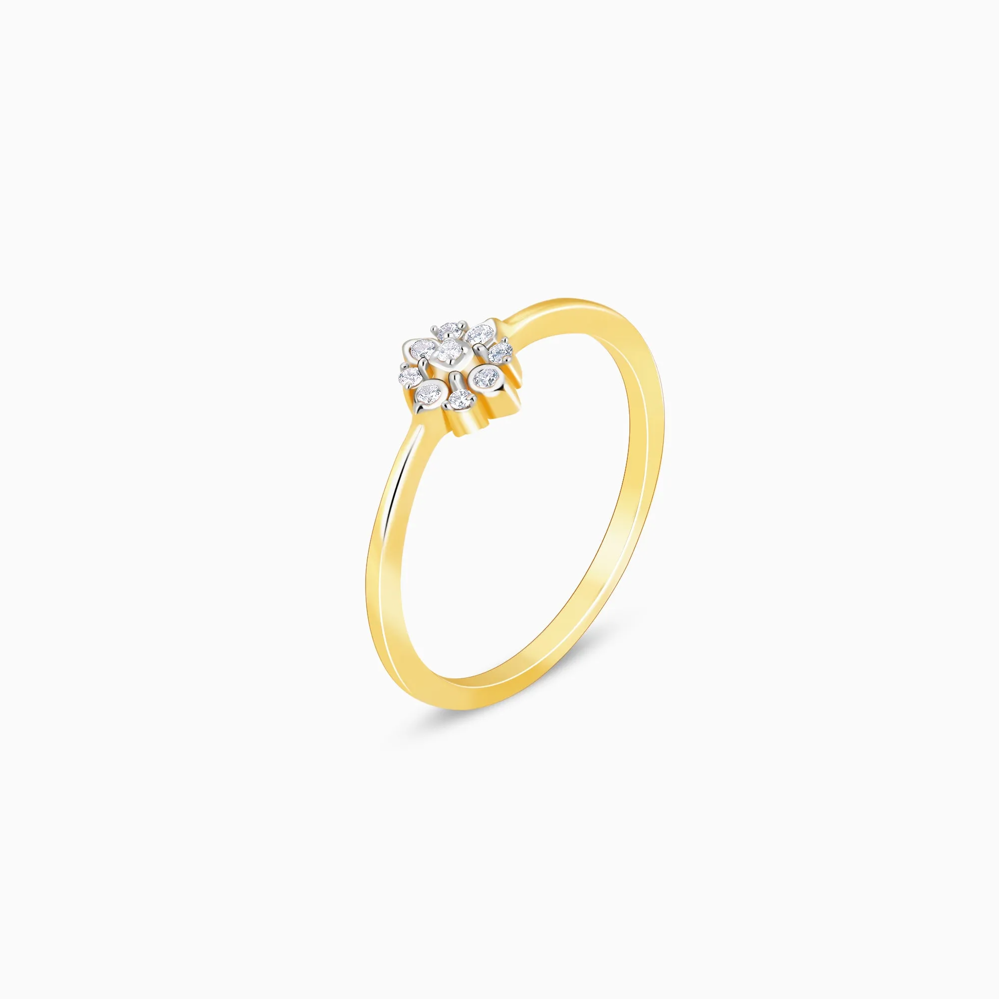 Gold Petal Perfection Diamond Ring