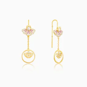 Golden Elegant Eyebright Sui Dhaga Earrings