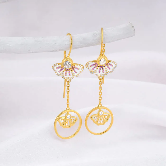 Golden Elegant Eyebright Sui Dhaga Earrings