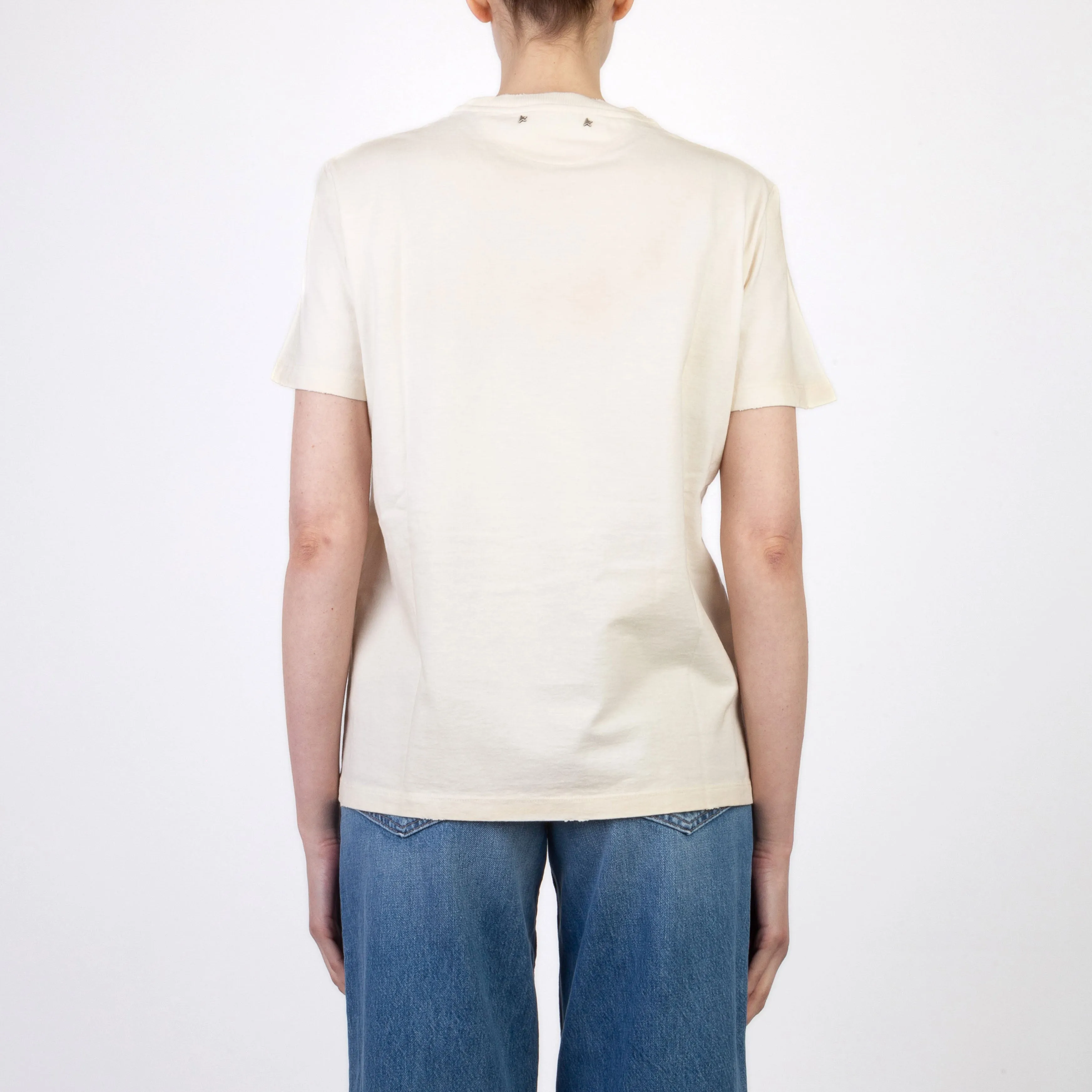 GOLDEN GOOSE T-SHIRT GWP01220.P001390 11421  HERITAGE WHITE