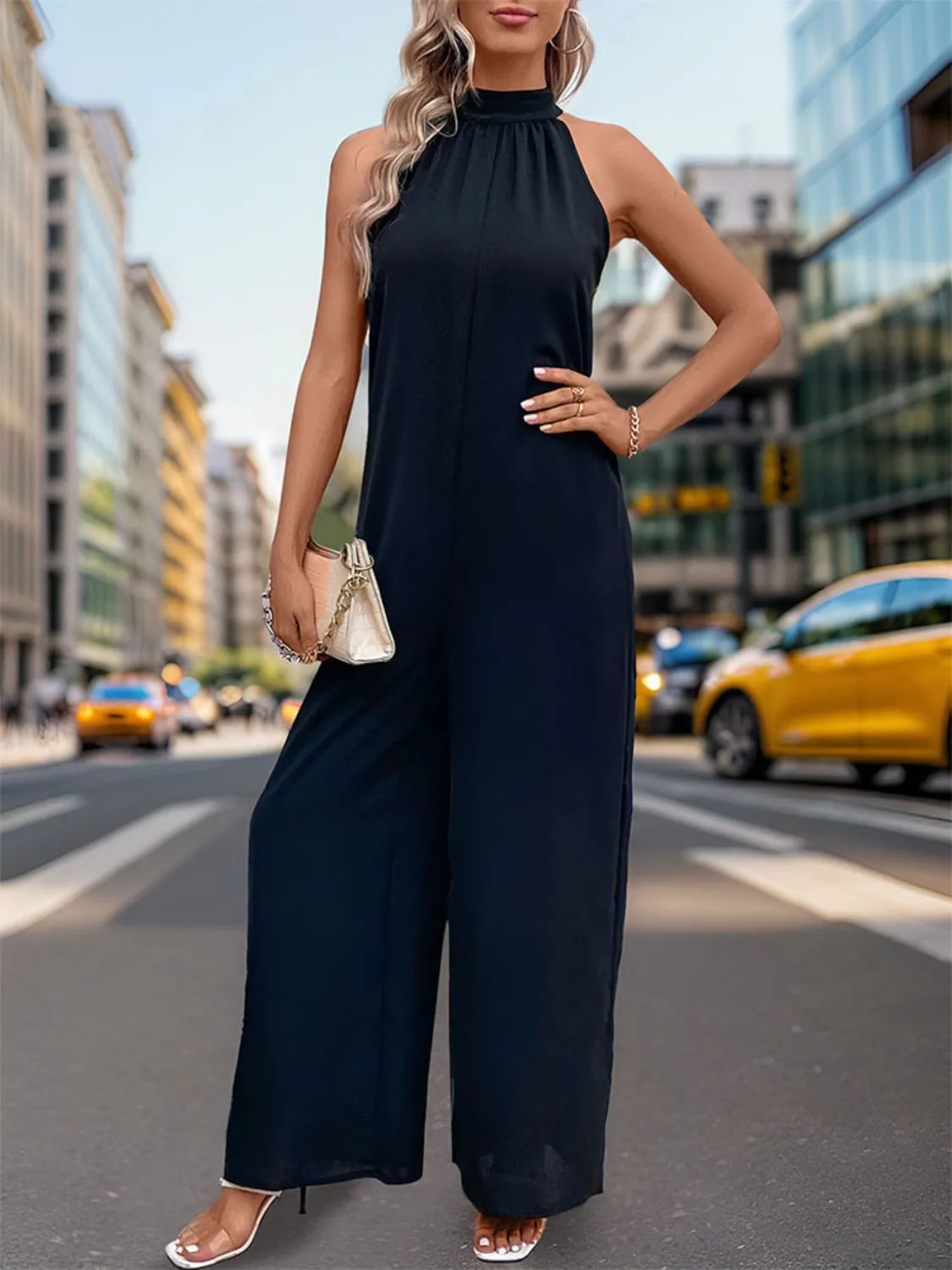 Grecian Wide Leg Jumpsuit