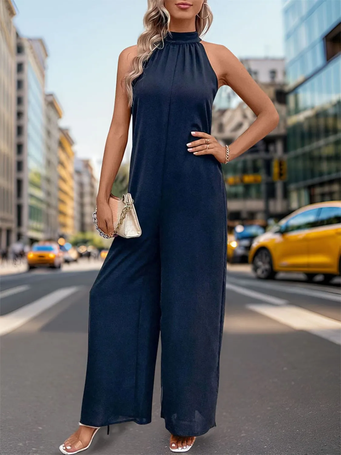 Grecian Wide Leg Jumpsuit