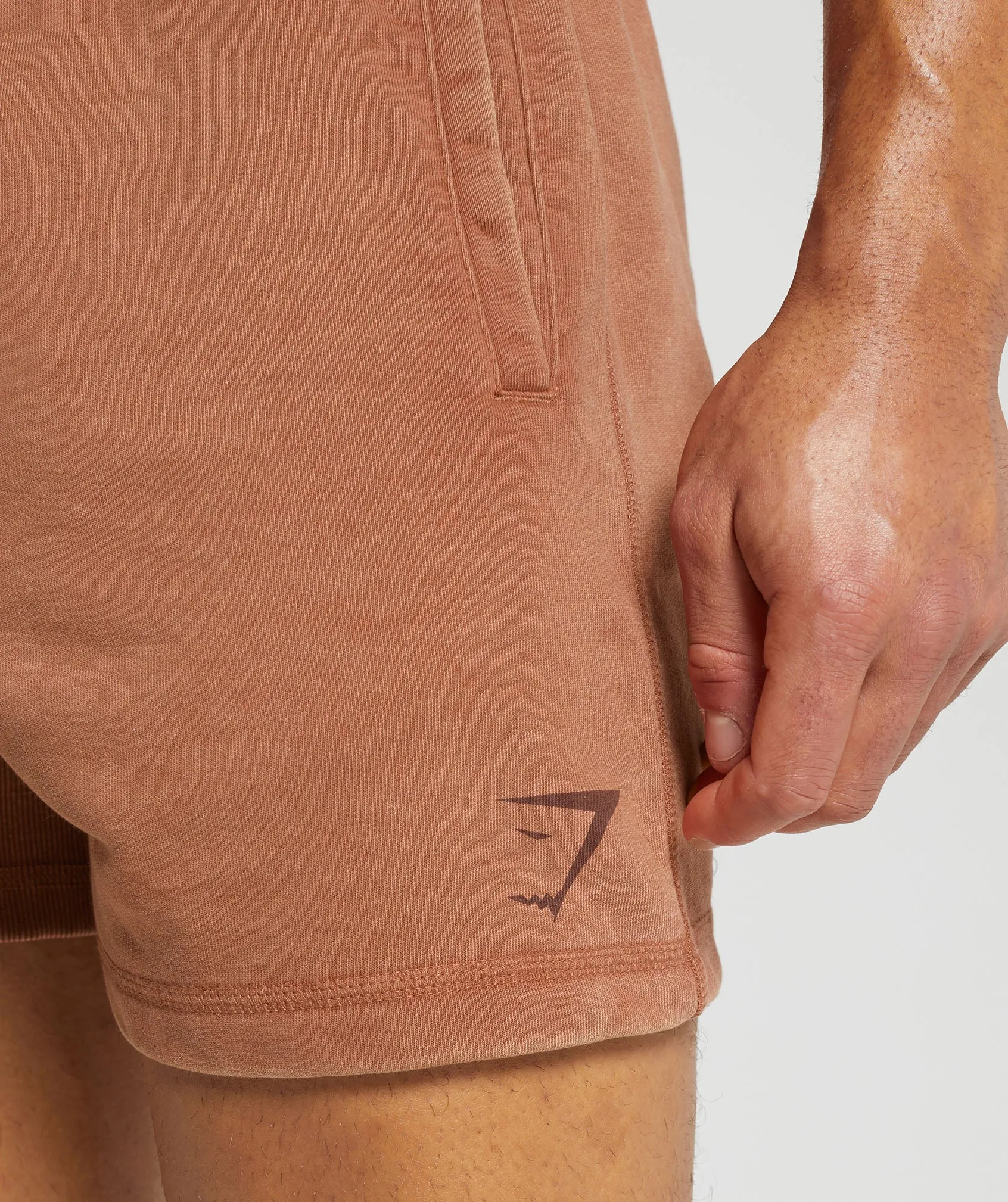 Gymshark Power Washed 5" Shorts - Canyon Brown