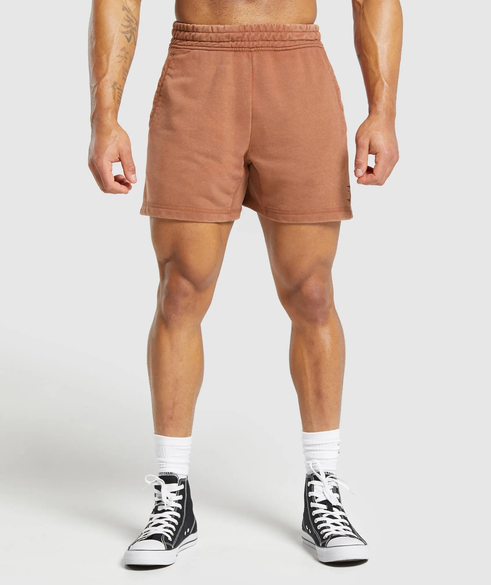 Gymshark Power Washed 5" Shorts - Canyon Brown