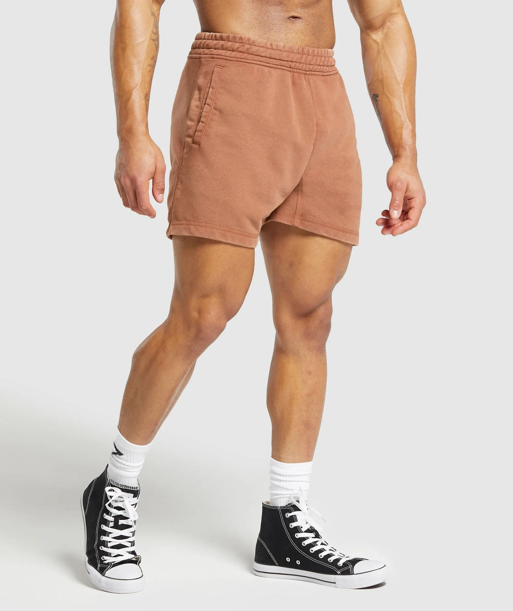 Gymshark Power Washed 5" Shorts - Canyon Brown