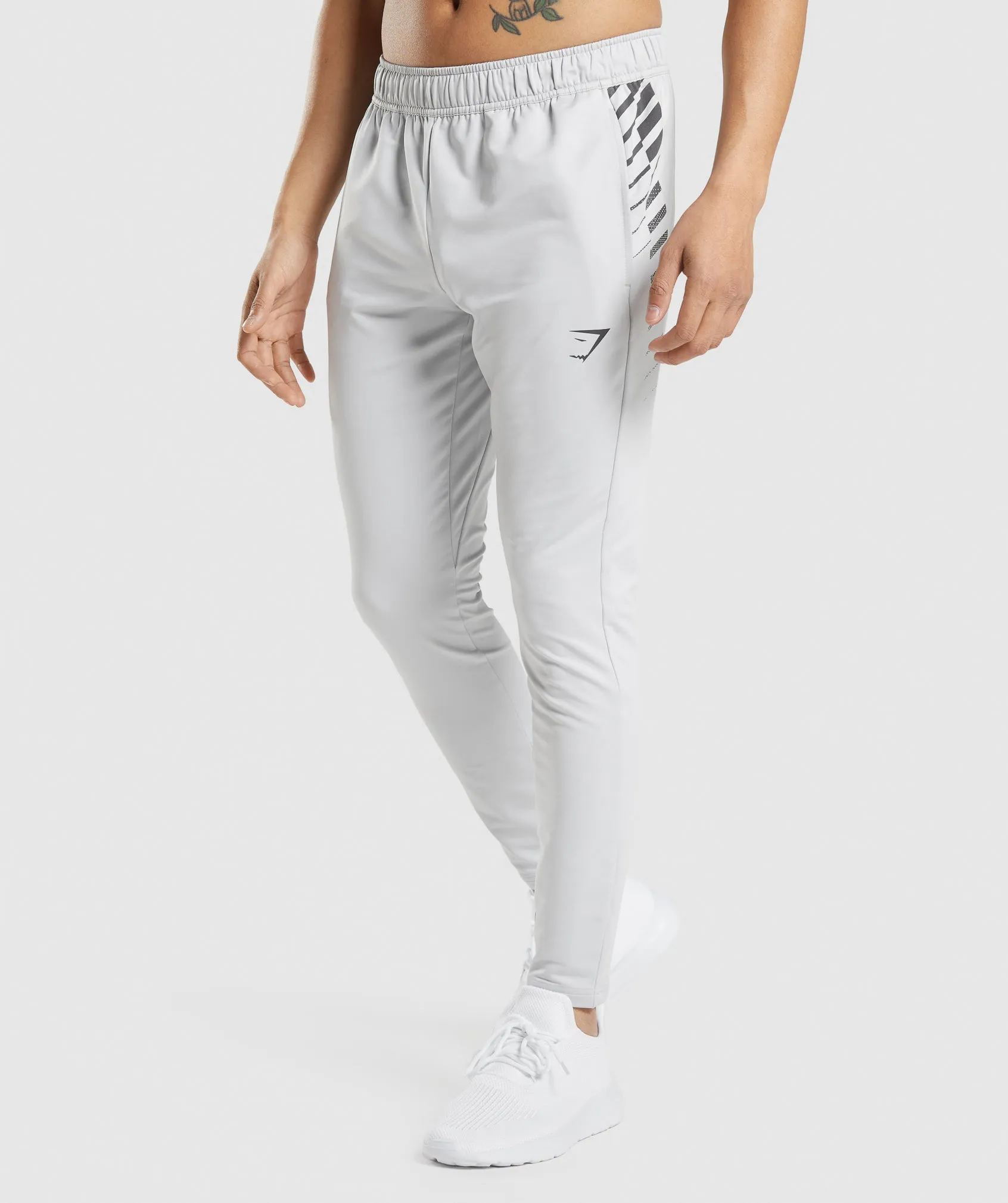 Gymshark Sport Stripe Joggers - Light Grey