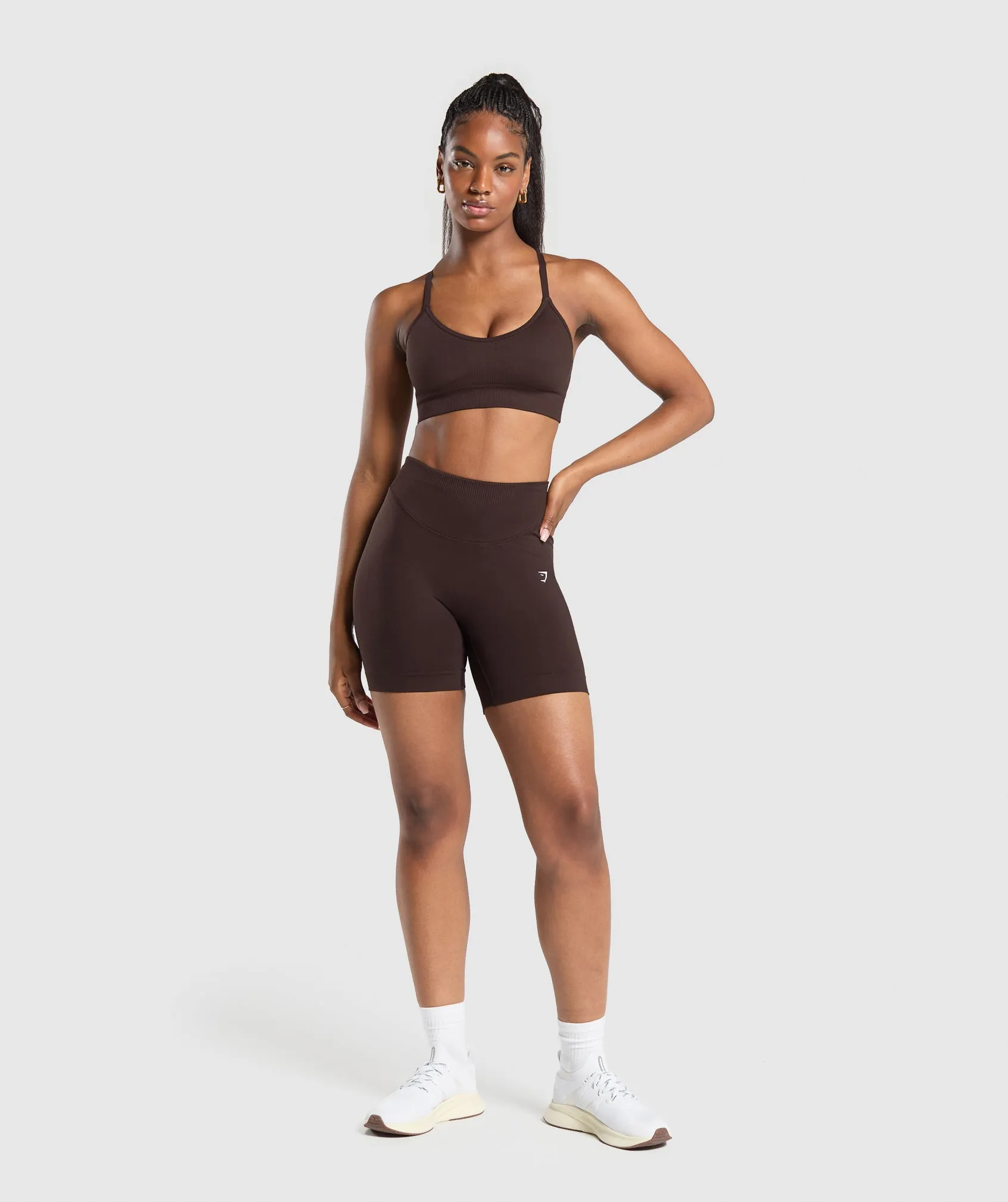 Gymshark Sweat Seamless Shorts - Heritage Brown