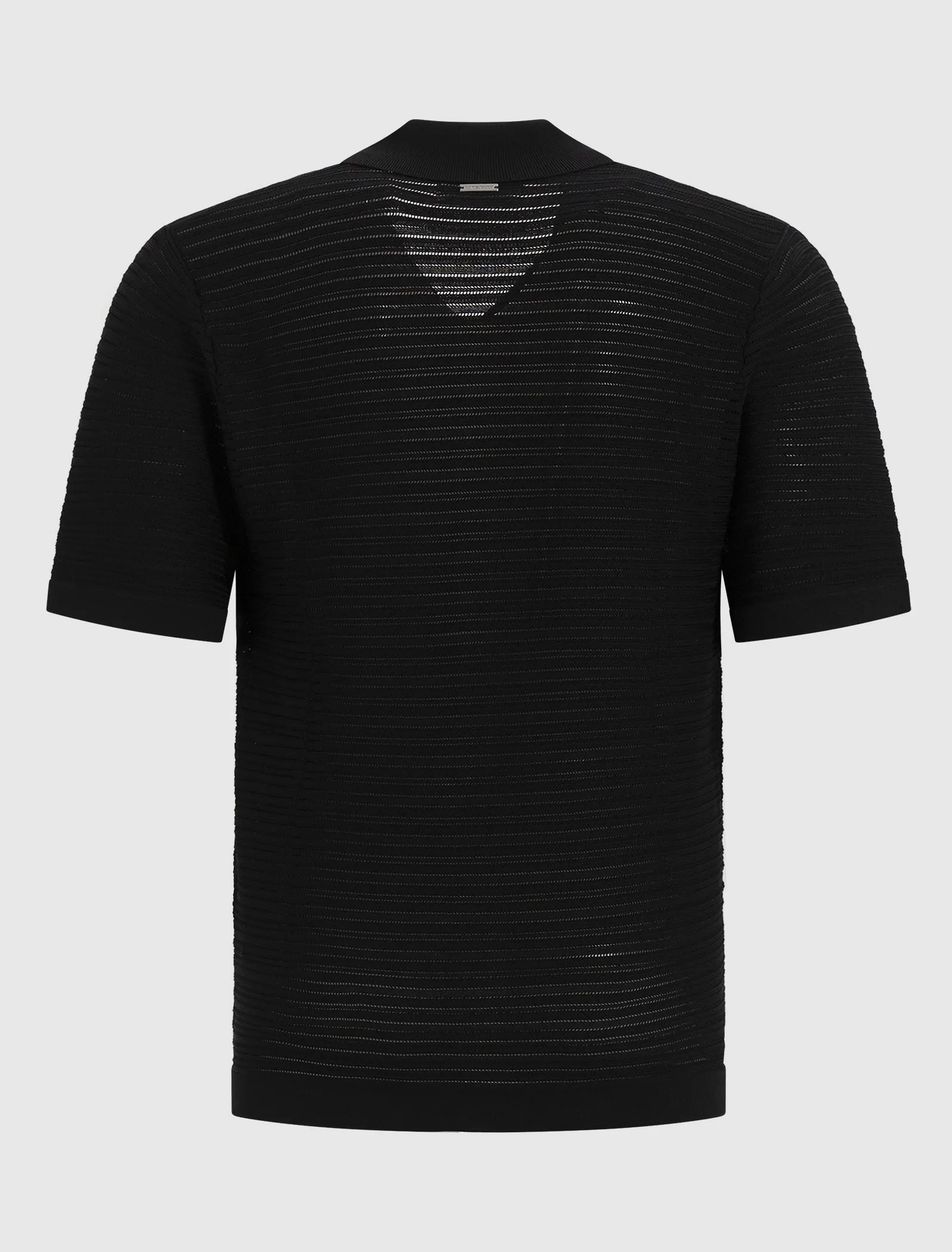 Horizontal Striped Knitwear Shirt | Black