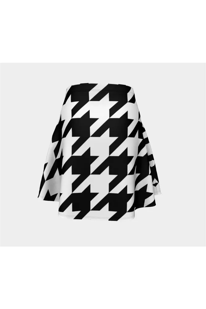 Houndstooth Flare Skirt