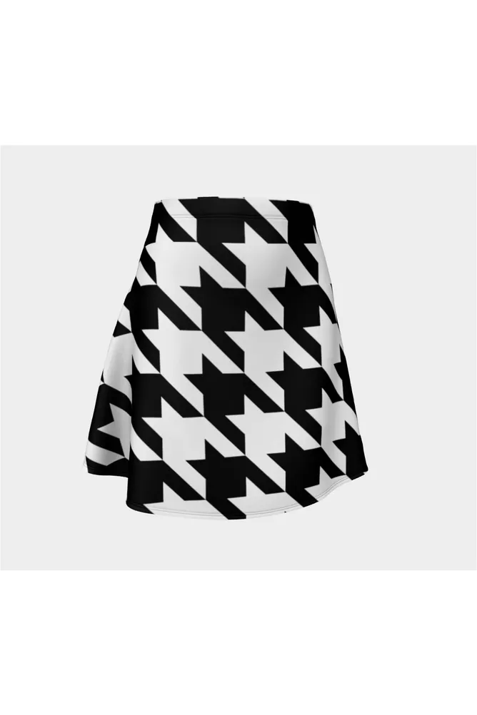 Houndstooth Flare Skirt