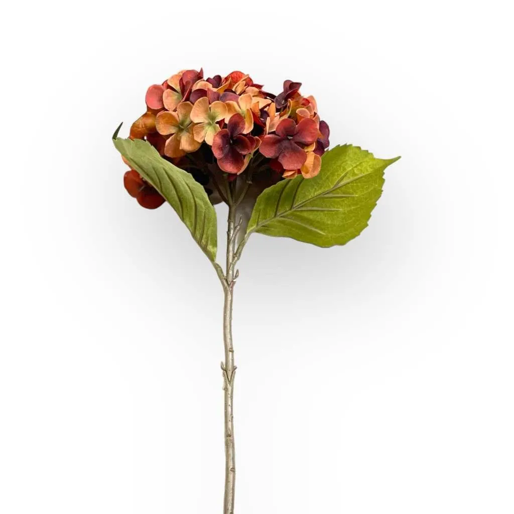 Hydrangea Dry Seeded Orange Artificial Flowers