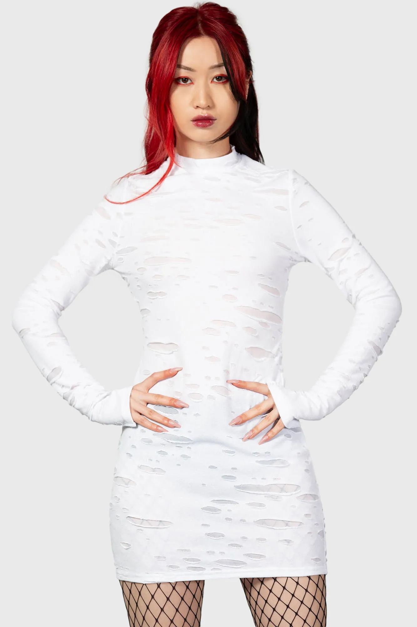 Illuminated Demon Long Sleeve Dress