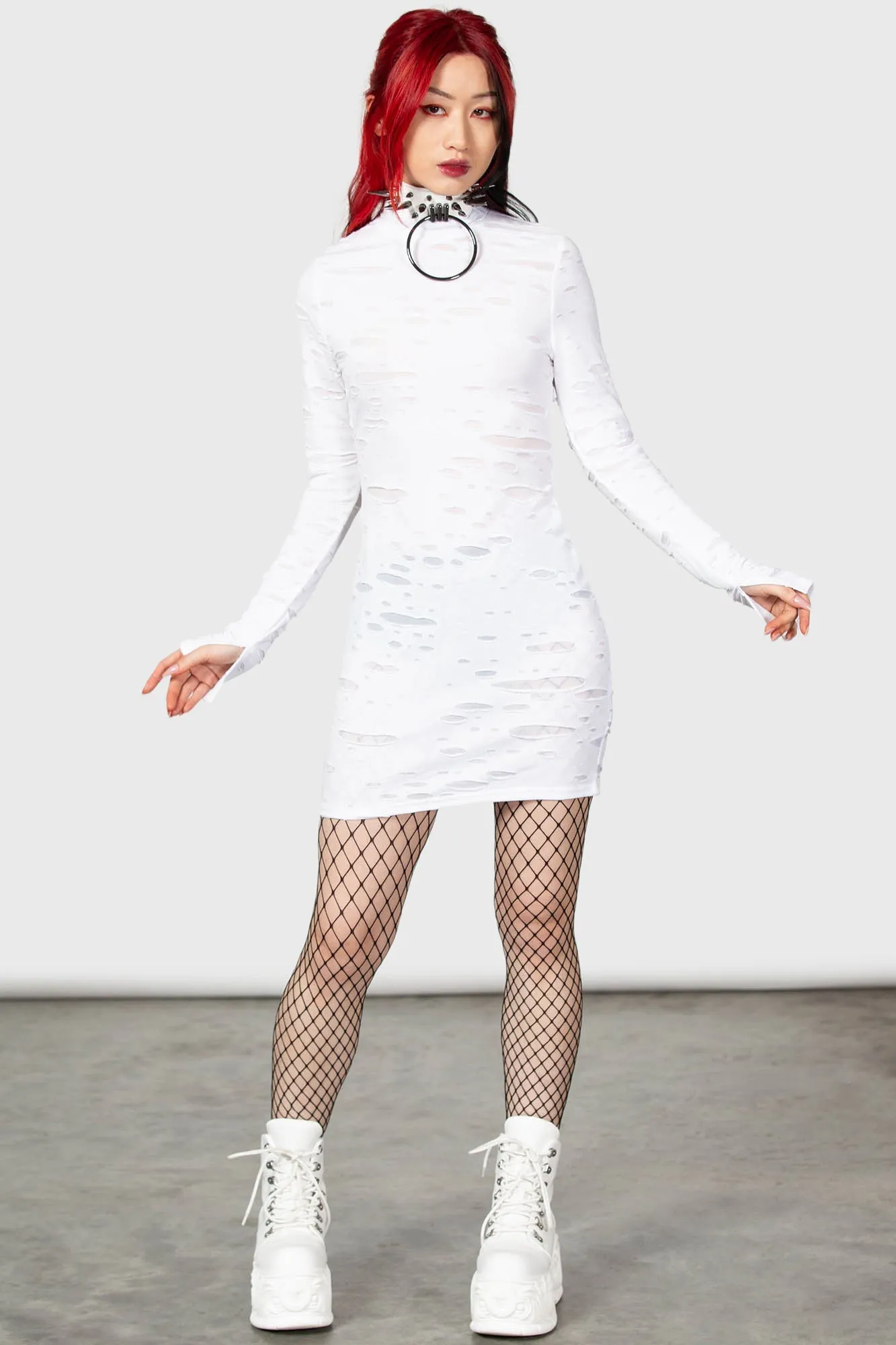 Illuminated Demon Long Sleeve Dress