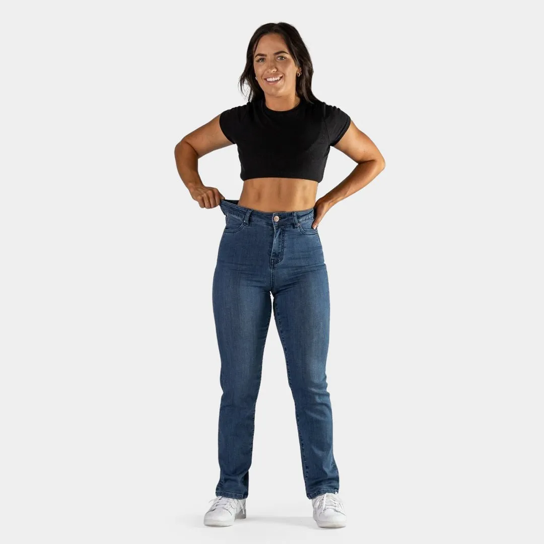 Impact High Waist Straight Leg Jeans - Indigo