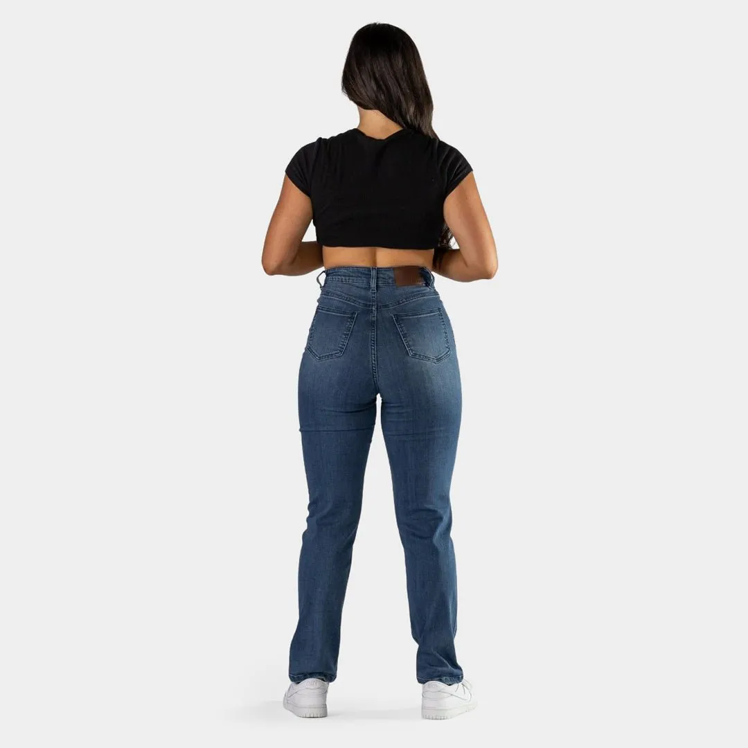 Impact High Waist Straight Leg Jeans - Indigo