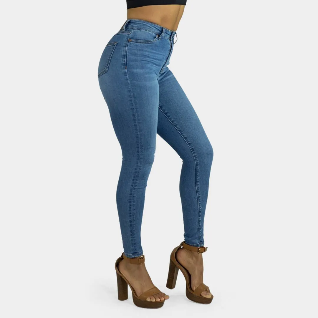 Impact High Waisted Skinny Jeans - Ocean Blue