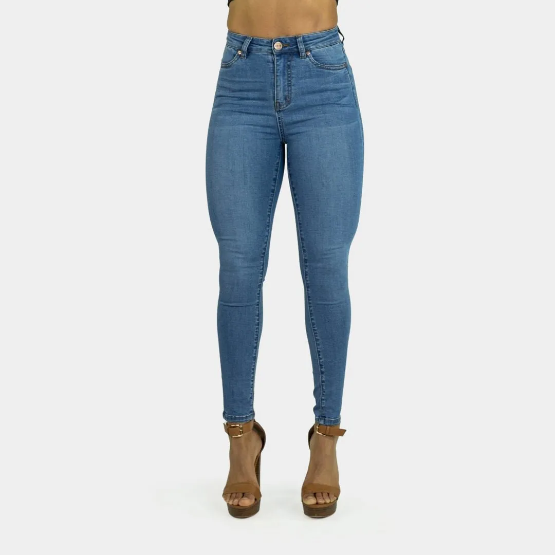 Impact High Waisted Skinny Jeans - Ocean Blue