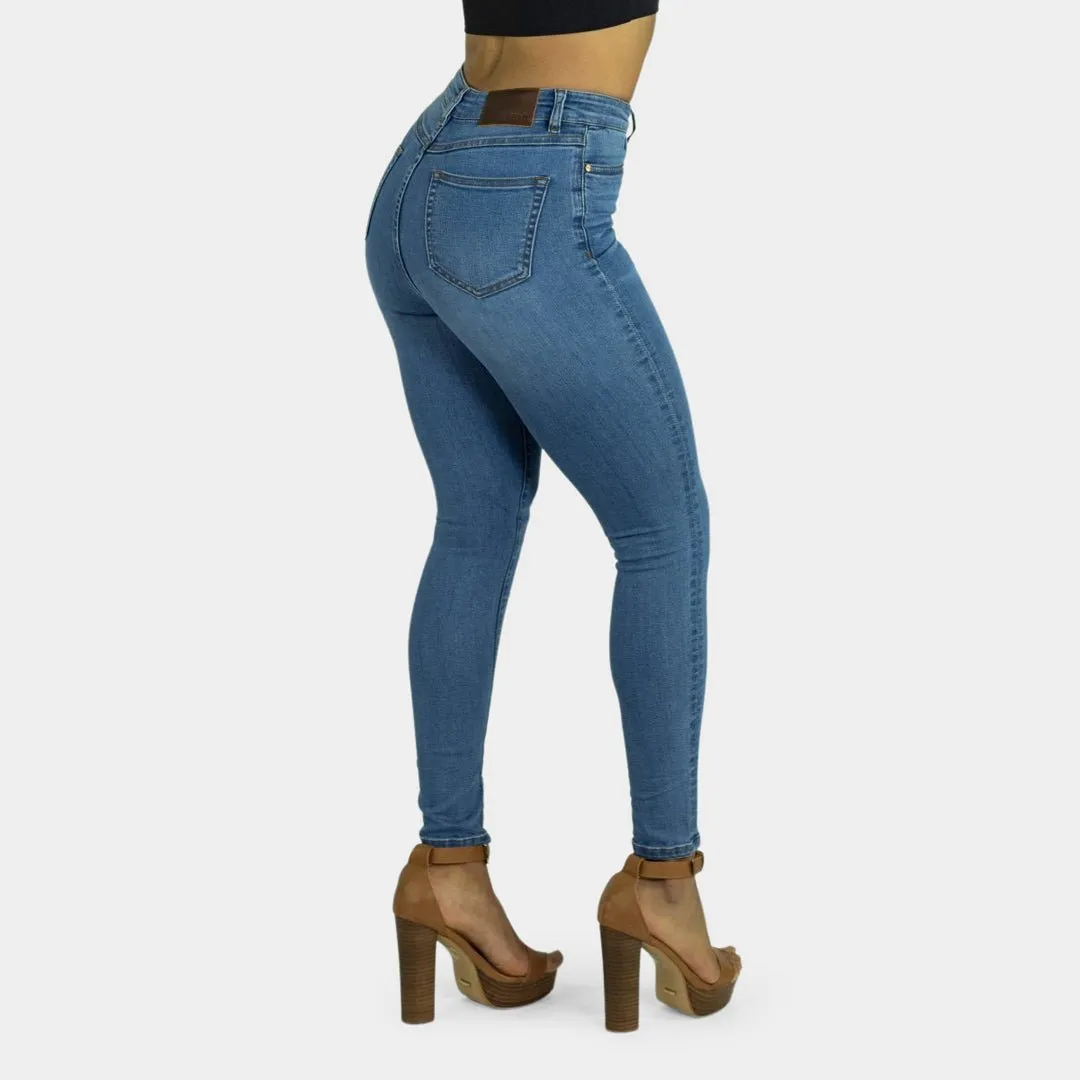 Impact High Waisted Skinny Jeans - Ocean Blue