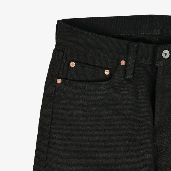 Iron Heart IH-888S SB 21oz Selvedge Denim Medium/High Rise Tapered Cut -  Non-Fade Super black