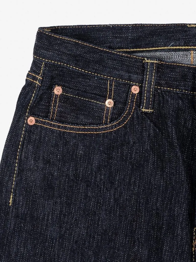 Iron Heart IH-888S-SLB 16oz Slubby Selvedge Denim Relaxed Tapered Cut Jeans Indigo