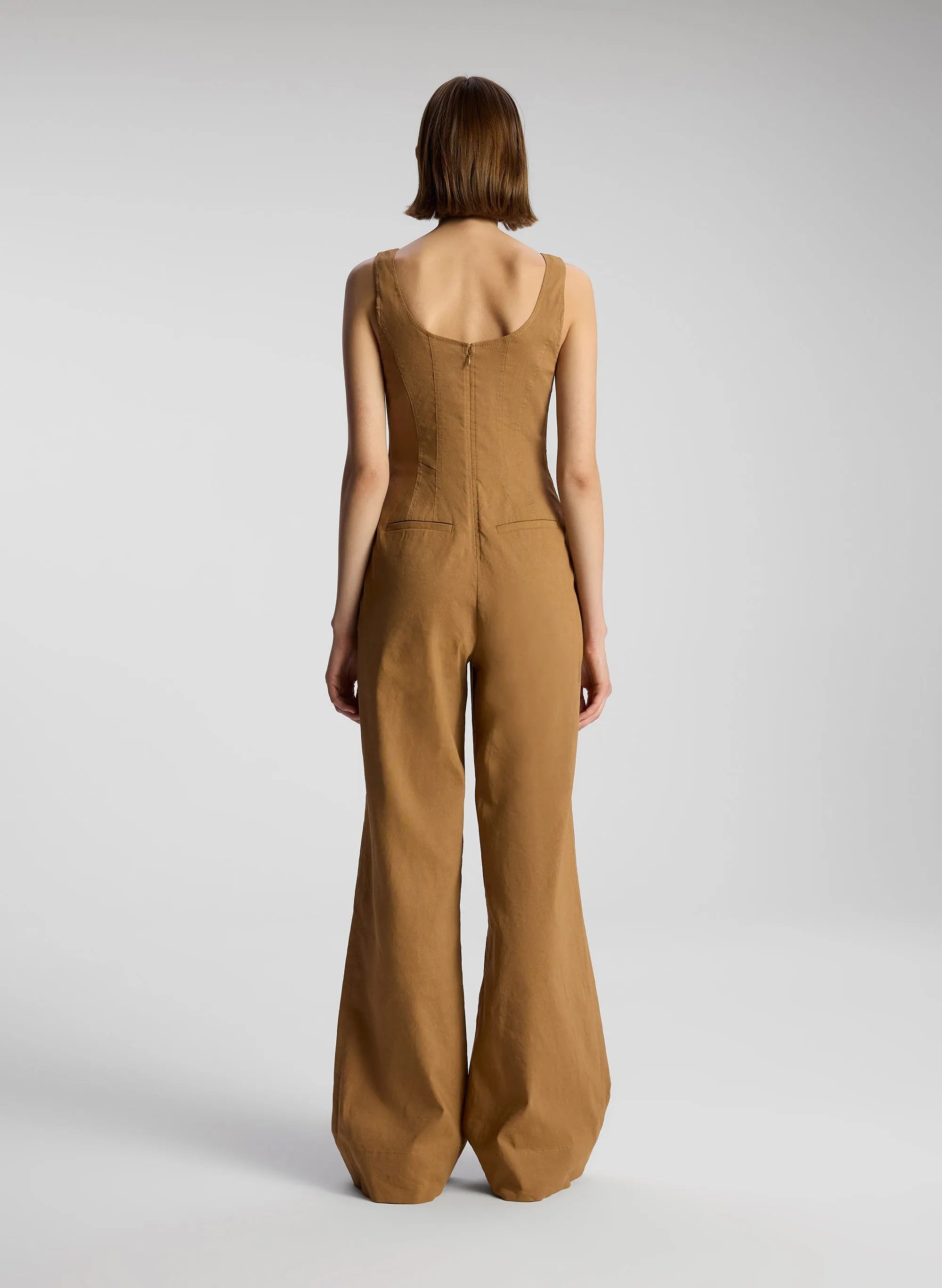 Isabel Stretch Linen Jumpsuit