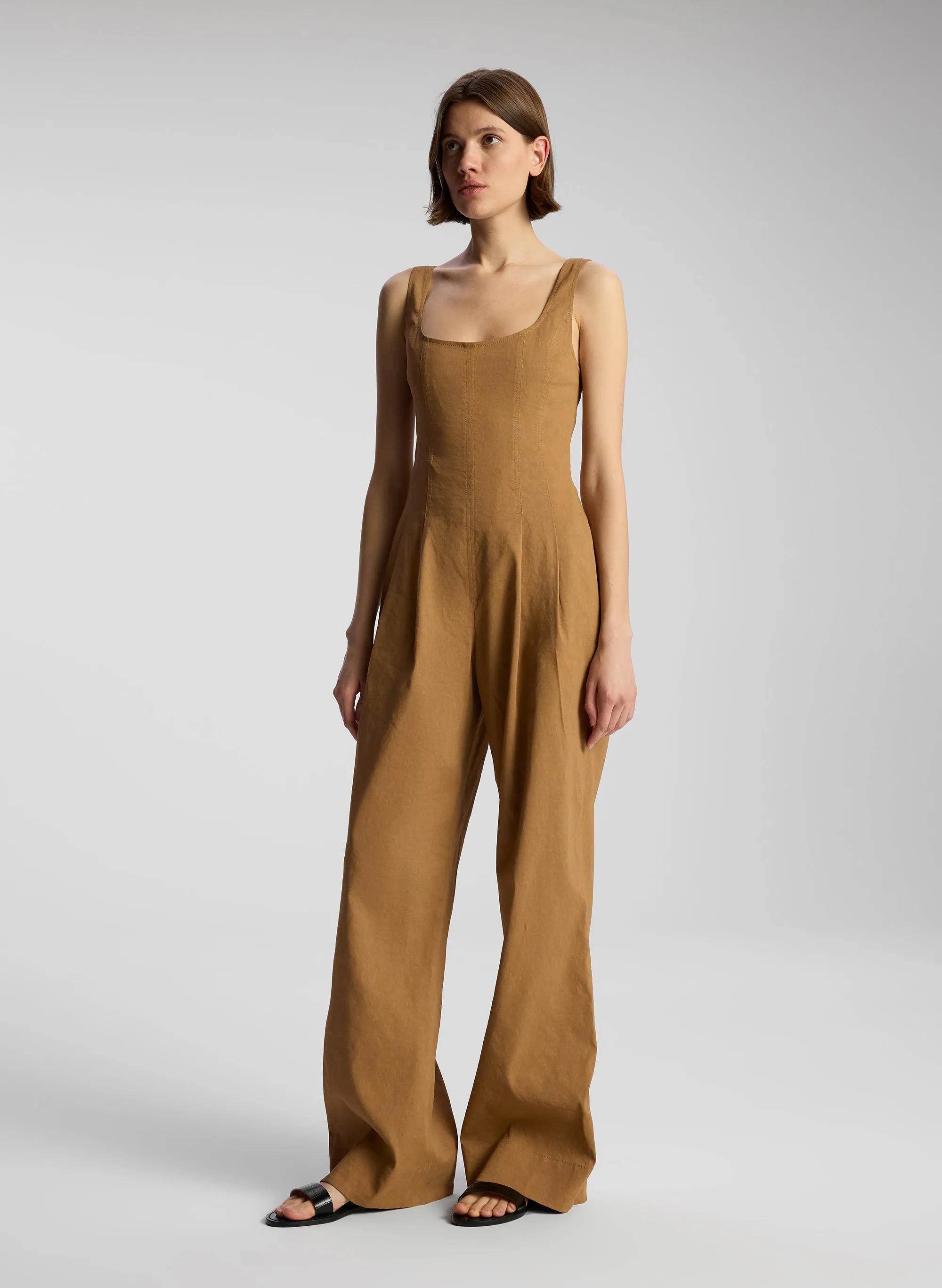 Isabel Stretch Linen Jumpsuit