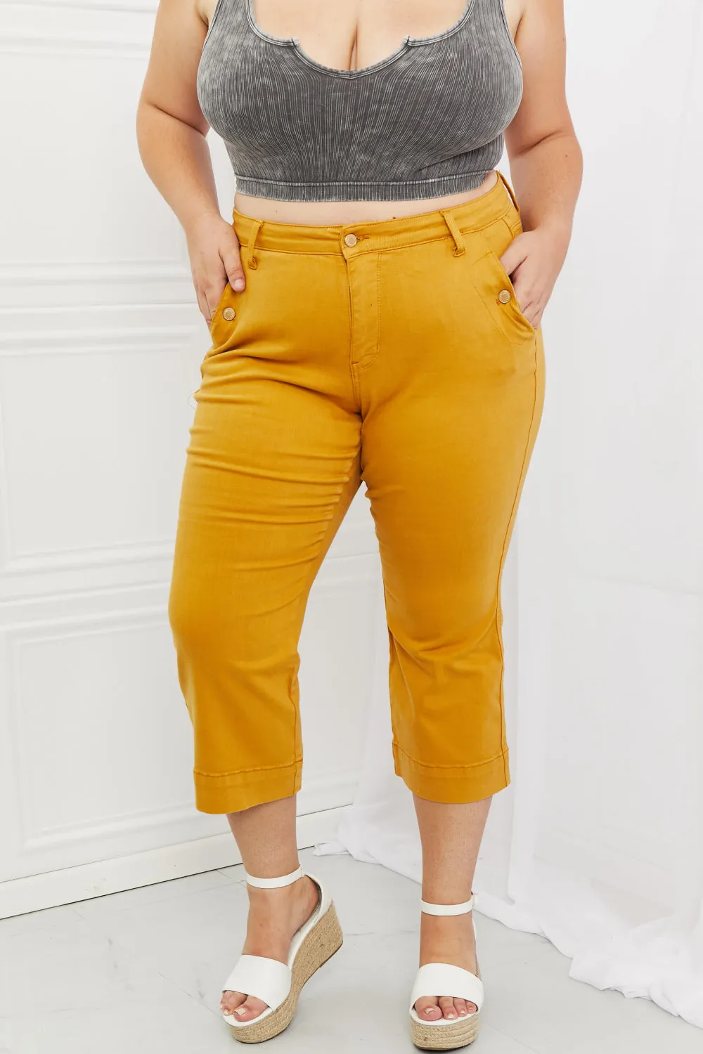 Jayza Full Size Straight Leg Cropped Jeans