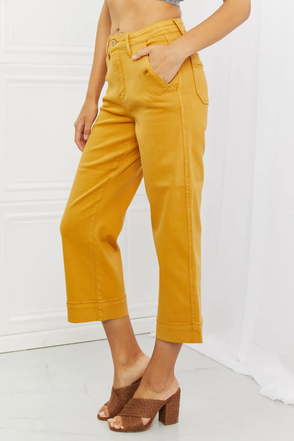 Jayza Full Size Straight Leg Cropped Jeans