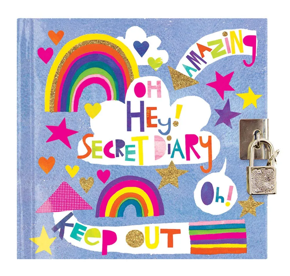 Jewelkeeper Rachel Ellen Designs Kids Locking Superhero Secret Diary, Lock Key Included